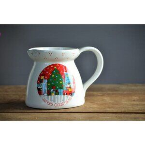 80s Lillian Vernon Christmas Pitcher 8461‎ Italy coffee carafe limited edition